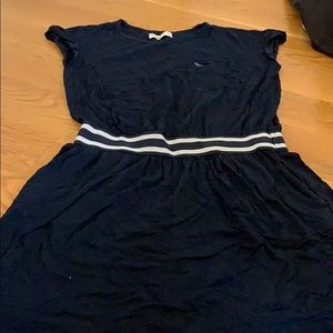 A dark blue dress